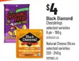 Loblaws Black Diamond Cheestrings/ Natural Cheese Slices offer