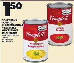 Loblaws Campbell's tomato chicken noodle vegetable or cream of mushroom offer
