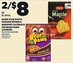 Loblaws Dare Viva Puffs, Wagon Wheels, Whippet, Ultimate or Bear Paws Cookies offer