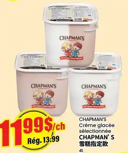 Btrust Supermarket Chapman's crème glacée sélectionnée offer