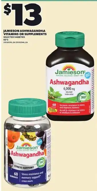Loblaws Jamieson Ashwagandha offer