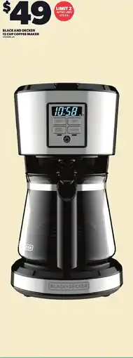 Loblaws Black and decker 12 cup coffee maker offer