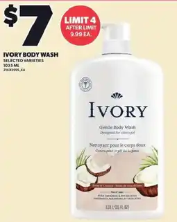 Loblaws Ivory body wash offer