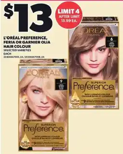 Loblaws L'Oréal Preference hair colour offer