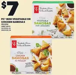 Loblaws PC mini vegetable or chicken samosas offer