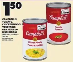 Loblaws Campbell's tomato chicken noodle vegetable or cream of mushroom offer