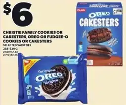 Loblaws Christie family cookies or cakesters oreo or fudgee-o cookies or cakesters offer