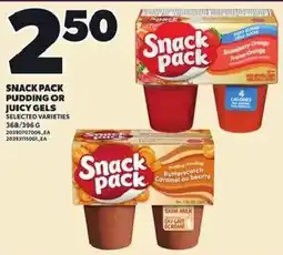 Loblaws Snack pack pudding or juicy gels offer