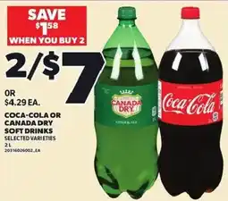 Loblaws Coca-Cola or Canada Dry soft drinks offer