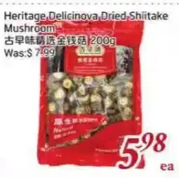 Tone Tai Supermarket Heritage Delcinova Dried Shiitake Mushroom offer
