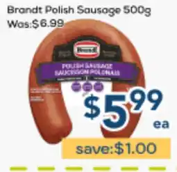 Oceans Fresh Food Market Brandt Polish Sausage offer