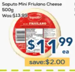 Oceans Fresh Food Market Saputo Mini Friulano Cheese offer