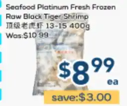 Oceans Fresh Food Market Seafood Platinum Fresh Frozen Raw Black Tiger Shrimp offer