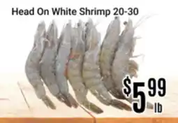 Nations Fresh Foods Head On White Shrimp 20-30 offer