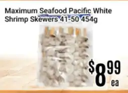 Nations Fresh Foods Maximum Seafood Pacific White Shrimp Skewers 41-50 offer