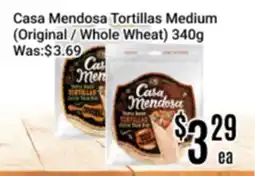 Nations Fresh Foods Casa Mendosa Tortillas Medium (Original / Whole Wheat) offer
