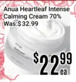 Nations Fresh Foods Anua Heartleaf Intense Calming Cream 70% offer