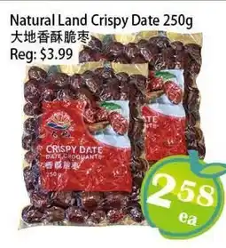 Food Depot Supermarket Natural Land Crispy Date offer