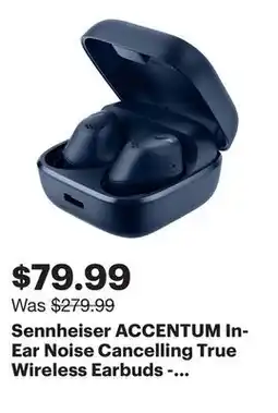 Best Buy Sennheiser ACCENTUM In-Ear Noise Cancelling True Wireless Earbuds - Blue - Only at Best Buy offer