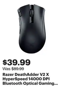 Best Buy Razer DeathAdder V2 X HyperSpeed 14000 DPI Bluetooth Optical Gaming Mouse - Black - Only at Best Buy offer
