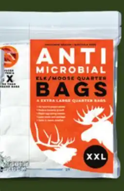 Canadian Tire ANTI-MICROBIAL ELK AND MOOSE QUARTER GAME BAGS, XXL, 4-PK offer