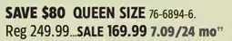 Canadian Tire QUEEN SIZE offer