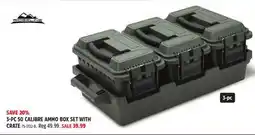 Canadian Tire RIDGELIN 3-PC .50 CALIBRE AMMO BOX SET WITH CRATE offer