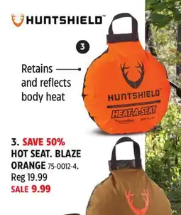 Canadian Tire HOT SEAT. BLAZE ORANGE offer