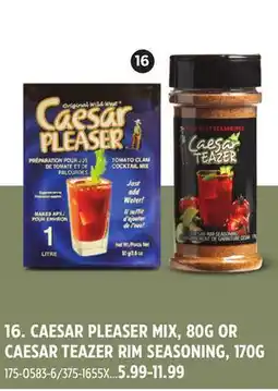 Canadian Tire CAESAR PLEASER MIX, 80G OR CAESAR TEAZER RIM SEASONING, 170G offer