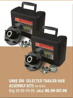 Canadian Tire SELECTED TRAILER HUB ASSEMBLY KITS offer