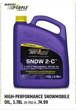 Canadian Tire HIGH-PERFORMANCE SNOWMOBILE OIL offer