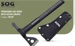 Canadian Tire TOMAHAWK AXE KNIFE WITH NYLON SHEATH offer