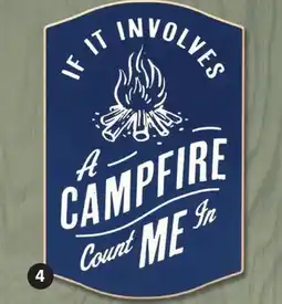 Canadian Tire WOOD DECORATIVE SIGNS CAMPFIRE COUNT ME IN offer