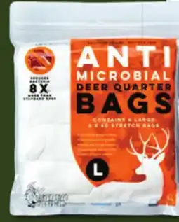 Canadian Tire ANTI-MICROBIAL DEER QUARTER GAME BAGS, LARGE, 4-PK offer