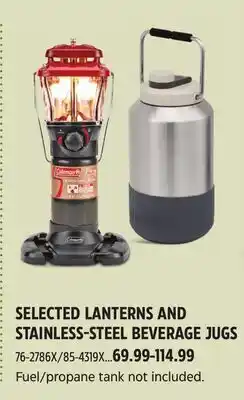 Canadian Tire SELECTED LANTERNS AND STAINLESS-STEEL BEVERAGE JUGS offer