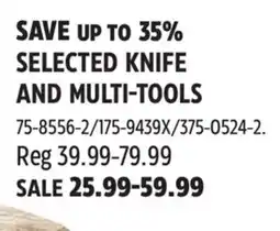 Canadian Tire SELECTED KNIFE AND MULTI-TOOLS offer