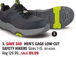Canadian Tire MEN'S GAGE LOW-CUT SAFETY HIKERS offer
