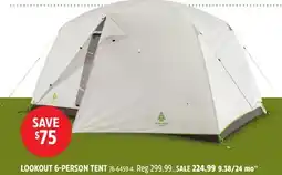 Canadian Tire LOOKOUT 6-PERSON TENT offer