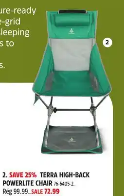 Canadian Tire TERRA HIGH-BACK POWERLITE CHAIR offer