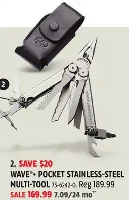 Canadian Tire WAVE + POCKET STAINLESS-STEEL MULTI-TOOL offer