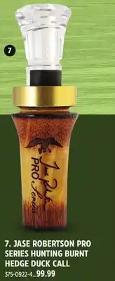 Canadian Tire JASE ROBERTSON PRO SERIES HUNTING BURNT HEDGE DUCK CALL offer