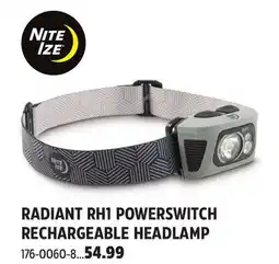 Canadian Tire RADIANT RH1 POWERSWITCH RECHARGEABLE HEADLAMP offer