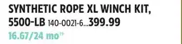 Canadian Tire SYNTHETIC ROPE XL WINCH KIT, 5500-LB offer
