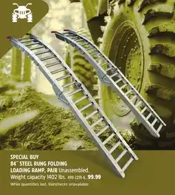 Canadian Tire 84 STEEL RUNG FOLDING LOADING RAMP, PAIR offer