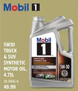 Canadian Tire 5W30 TRUCK & SUV SYNTHETIC MOTOR OIL offer