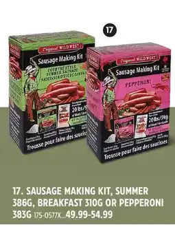 Canadian Tire SAUSAGE MAKING KIT, SUMMER 386G, BREAKFAST 310G OR PEPPERONI 383G offer