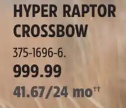 Canadian Tire HYPER RAPTOR CROSSBOW offer