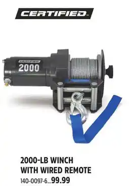 Canadian Tire 2000-LB WINCH WITH WIRED REMOTE offer