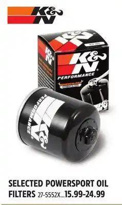 Canadian Tire SELECTED POWERSPORT OIL FILTERS offer