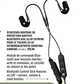 Canadian Tire AXIL GS-XF EXTREMEBLUETOOTH SHOOTING EARBUDS offer